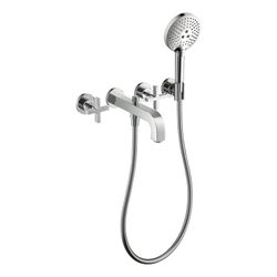 Hansgrohe AXOR Wannenarmatur Citterio 3-Loch Unterputz Wandmontage, Handbrause, Kre... HANSGROHE-39447000 4011097488806 (Abb. 1)
