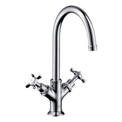 Hansgrohe AXOR Montreux 2-Griff Waschtischarmatur 210mm, 5l/min, Kreuzgriffen, Abla... HANSGROHE-16506000 4011097515250 (Abb. 1)