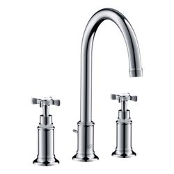 Hansgrohe AXOR Montreux 3-Loch Waschtischarmatur 180mm, 5l/min, Kreuzgriffen, Zugst... HANSGROHE-16513000 4011097509747 (Abb. 1)