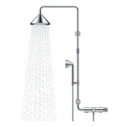 Hansgrohe AXOR Showers/Front Showerpipe, Thermostat, Kopfbrause 240mm, 21l/min, 2je... HANSGROHE-26020000 4011097726045 (Abb. 1)