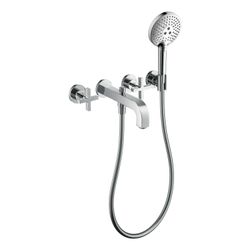 Hansgrohe AXOR Wannenarmatur Citterio 3-Loch Unterputz Wandmontage, Handbrause, Kre... HANSGROHE-39447000 4011097488806 (Abb. 1)
