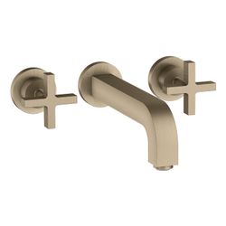 Hansgrohe AXOR Citterio 3-Loch Waschtischarmatur UP für Wandm, Auslauf 222mm, Kreuz... HANSGROHE-39143820 4011097916385 (Abb. 1)
