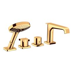 Hansgrohe AXOR Citterio E 4-Loch Wannenrandarmatur, Thermostat, 2 Verbraucher, Poli... HANSGROHE-36411990 4011097904658 (Abb. 1)