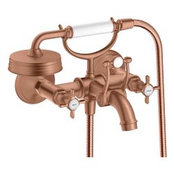 Hansgrohe AXOR Montreux 2-Griff Wannenarmatur Aufputz, 20l/min, Kreuzgriffen, Brush... HANSGROHE-16540310 4011097881546 (Abb. 1)