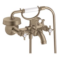 Hansgrohe AXOR Montreux 2-Griff Wannenarmatur Aufputz, 20l/min, Kreuzgriffen, Brush... HANSGROHE-16540820 4011097515502 (Abb. 1)