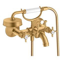 Hansgrohe AXOR Montreux 2-Griff Wannenarmatur Aufputz, 20l/min, Kreuzgriffen, Brush... HANSGROHE-16540950 4011097881492 (Abb. 1)