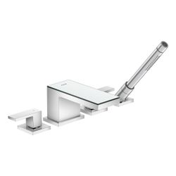 Hansgrohe AXOR MyEdition 4-Loch Wannenrandarmatur, 22l/min, Chrom/Spiegelglas... HANSGROHE-47430000 4059625161289 (Abb. 1)