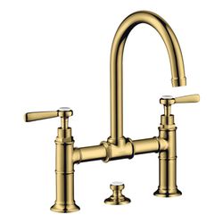 Hansgrohe AXOR Montreux 2-Griff Waschtischarmatur 220mm, 5l/min, Hebelgriff, Zugsta... HANSGROHE-16511990 4011097879550 (Abb. 1)