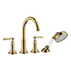 Hansgrohe AXOR Montreux 4-Loch Fliesenrandarmatur, 21l/min, Hebelgriff, Polished Go... HANSGROHE-16554990 4011097882543 (Abb. 1)