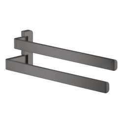 Hansgrohe AXOR Universal Softsquare Handtuchhalter zweiarmig, 409mm, Metall, Brushe... HANSGROHE-42821340 4011097824833 (Abb. 1)