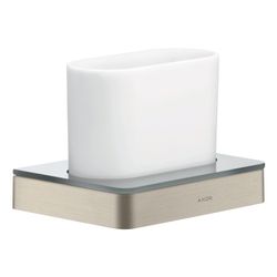 Hansgrohe AXOR Universal Softsquare Zahnputzbecher, Wandmontage, Metall/Glas, Brush... HANSGROHE-42834820 4011097794853 (Abb. 1)