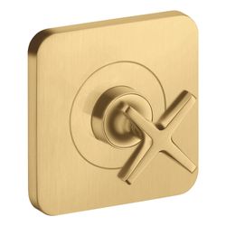 Hansgrohe AXOR Absperrventil Citterio E UP, 120x120mm, gerade, Brushed Gold Optic... HANSGROHE-36771250 4011097907413 (Abb. 1)