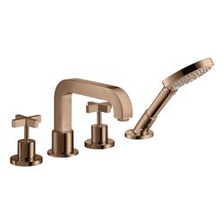 Hansgrohe AXOR Citterio 4-Loch Wannenarmatur, Fliesenrandarmatur, Kreuzgriffen, Ros... HANSGROHE-39453300 4011097919478 (Abb. 1)
