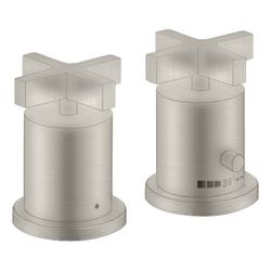 Hansgrohe AXOR Wannenrandarmatur Citterio 2-Loch, Thermostat, Kreuzgriffen, Edelsta... HANSGROHE-39480800 4011097920009 (Abb. 1)