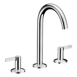 Hansgrohe AXOR One 3-Loch Waschtischarmatur 170mm, 5l/min, Hebelgriff, Push-Open Ab... HANSGROHE-48050000 4059625331262 (Abb. 1)