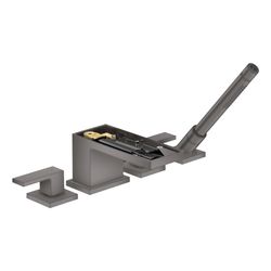 Hansgrohe AXOR MyEdition 4-Loch Wannenrandarmatur, 22l/min, ohne Platte, Brushed Bl... HANSGROHE-47432340 4059625212196 (Abb. 1)