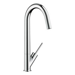 Hansgrohe AXOR Starck Einhebel-Küchenmischer, Schwenkauslauf, ComfortZone 300, Chro... HANSGROHE-10822000 4011097688541 (Abb. 1)