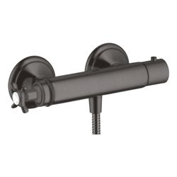 Hansgrohe AXOR Montreux Brausethermostat Aufputz, 16l/min, Kreuzgriff, Brushed Blac... HANSGROHE-16261340 4011097878416 (Abb. 1)