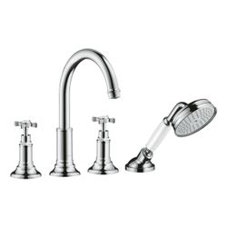 Hansgrohe AXOR Montreux 4-Loch Wannenrandarmatur, 20,5l/min, Kreuzgriffen, Chrom... HANSGROHE-16546000 4011097509587 (Abb. 1)