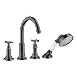 Hansgrohe AXOR Montreux 4-Loch Fliesenrandarmatur, 21l/min, Kreuzgriffen, Polished ... HANSGROHE-16544330 4011097881836 (Abb. 1)