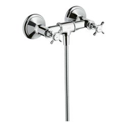 Hansgrohe AXOR Montreux 2-Griff Brausearmatur Aufputz, 11l/min, Kreuzgriffen, Chrom... HANSGROHE-16560000 4011097515649 (Abb. 1)