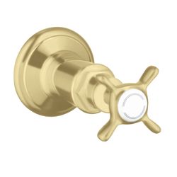 Hansgrohe AXOR Montreux Absperrventil Unterputz, Kreuzgriff, DN 15/DN 20, Brushed G... HANSGROHE-16871250 4011097884516 (Abb. 1)