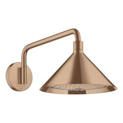 Hansgrohe AXOR Showers/Front Kopfbrause 240mm, 15l/min, 2jet, Brausearm, Brushed Re... HANSGROHE-26021310 4011097836584 (Abb. 1)