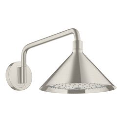 Hansgrohe AXOR Showers/Front Kopfbrause 240mm, 15l/min, 2jet, Brausearm, Edelstahl ... HANSGROHE-26021800 4011097836591 (Abb. 1)