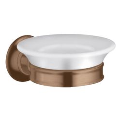 Hansgrohe AXOR Montreux Seifenschale, 107x54x131mm, Porzellan/Metall, Brushed Red G... HANSGROHE-42033310 4011097938097 (Abb. 1)
