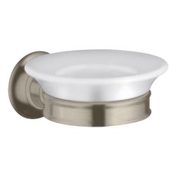 Hansgrohe AXOR Montreux Seifenschale, 107x54x131mm, Porzellan/Metall, Brushed Nicke... HANSGROHE-42033820 4011097516288 (Abb. 1)