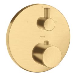 Hansgrohe AXOR Uno Thermostat Unterputz, 29l/min, Ab- und Umstellventil, Brushed Go... HANSGROHE-38720250 4011097912448 (Abb. 1)