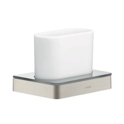 Hansgrohe AXOR Universal Softsquare Zahnputzbecher, Wandmontage, Metall/Glas, Edels... HANSGROHE-42834800 4011097827964 (Abb. 1)