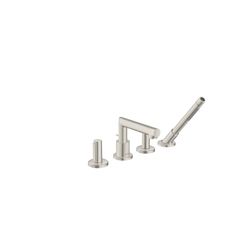 Hansgrohe AXOR Uno 4-Loch Wannenrandarmatur, 22l/min, Zerogriffen, Edelstahl Optic... HANSGROHE-45444800 4059625020111 (Abb. 1)
