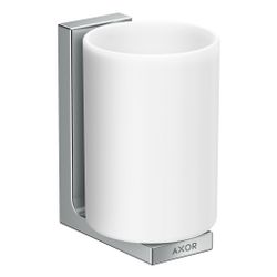 Hansgrohe AXOR Universal Rectangular Zahnputzbecher, 111x70x90mm, Metall/Glas, Chro... HANSGROHE-42604000 4059625422502 (Abb. 1)