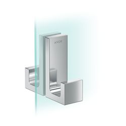 Hansgrohe AXOR Universal Rectangular Duschtürgriff, 6-12mm Glasstärke, Metall, Chro... HANSGROHE-42639000 4059625423134 (Abb. 1)