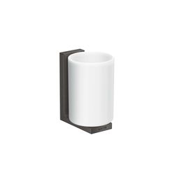 Hansgrohe AXOR Universal Rectangular Zahnputzbecher, 111x70x90mm, Metall/Glas, Brus... HANSGROHE-42604340 4059625422434 (Abb. 1)