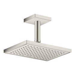 Hansgrohe AXOR ShowerSolutions Deckenanschluss 100mm eckig, DN 15, G 1/2", Edelstah... HANSGROHE-26437800 4059625407356 (Abb. 1)