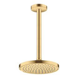 Hansgrohe AXOR ShowerSolutions Kopfbrause 220mm, 7,4l/min, 1jet EcoSmart, Brushed G... HANSGROHE-35383250 4059625406830 (Abb. 1)