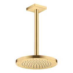 Hansgrohe AXOR ShowerSolutions Kopfbrause 245mm, 10,1l/min, 1jet, Brushed Gold Opti... HANSGROHE-35380250 4059625407042 (Abb. 1)