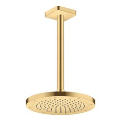 Hansgrohe AXOR ShowerSolutions Kopfbrause 245mm, 10,1l/min, 1jet, Brushed Gold Opti... HANSGROHE-35380250 4059625407042 (Abb. 1)