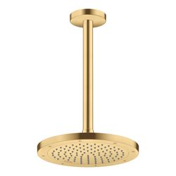 Hansgrohe AXOR ShowerSolutions Kopfbrause 245mm, 10,1l/min, 1jet, Brushed Gold Opti... HANSGROHE-35380250 4059625407042 (Abb. 1)