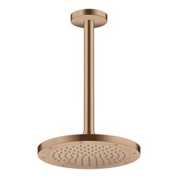 Hansgrohe AXOR ShowerSolutions Deckenanschluss 300mm, DN 15, G 1/2", Brushed Red Go... HANSGROHE-26433310 4059625124239 (Abb. 1)
