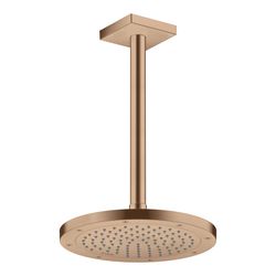 Hansgrohe AXOR ShowerSolutions Deckenanschluss 300mm eckig, DN 15, G 1/2", Brushed ... HANSGROHE-26438310 4059625407417 (Abb. 1)