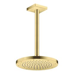Hansgrohe AXOR ShowerSolutions Kopfbrause 245mm, 9l/min, 1jet EcoSmart, Brushed Bra... HANSGROHE-35381950 4059625407103 (Abb. 1)