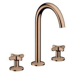 Hansgrohe AXOR One 3-Loch Waschtischarmatur 170mm, 5l/min, Kreuzgriffen, Push-Open ... HANSGROHE-48040300 4059625746707 (Abb. 1)