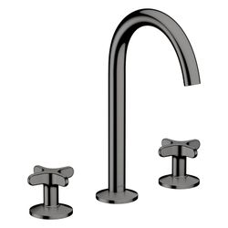 Hansgrohe AXOR One 3-Loch Waschtischarmatur 170mm, 5l/min, Kreuzgriffen, Push-Open ... HANSGROHE-48040330 4059625746691 (Abb. 1)