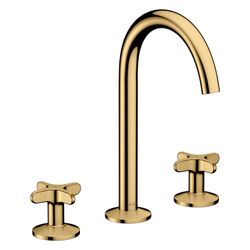 Hansgrohe AXOR One 3-Loch Waschtischarmatur 170mm, 5l/min, Kreuzgriffen, Push-Open ... HANSGROHE-48040990 4059625752364 (Abb. 1)