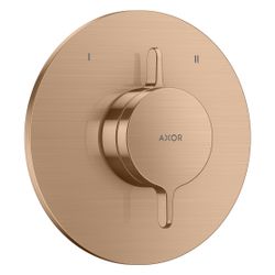 Hansgrohe AXOR One Mischer Unterputz, 29,5l/min, für 2 Verbraucher, Brushed Red Gol... HANSGROHE-48415310 4059625745953 (Abb. 1)