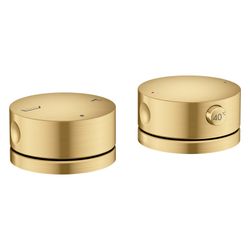 Hansgrohe AXOR One 2-Loch Wannenrandarmatur, 32,1l/min, Thermostat, Brushed Gold Op... HANSGROHE-48470250 4059625747032 (Abb. 1)