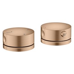 Hansgrohe AXOR One 2-Loch Wannenrandarmatur, 32,1l/min, Thermostat, Brushed Red Gol... HANSGROHE-48470310 4059625747056 (Abb. 1)